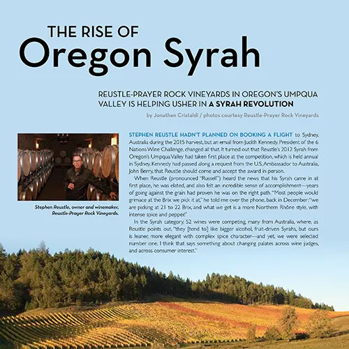 The Rise of Oregon Syrah