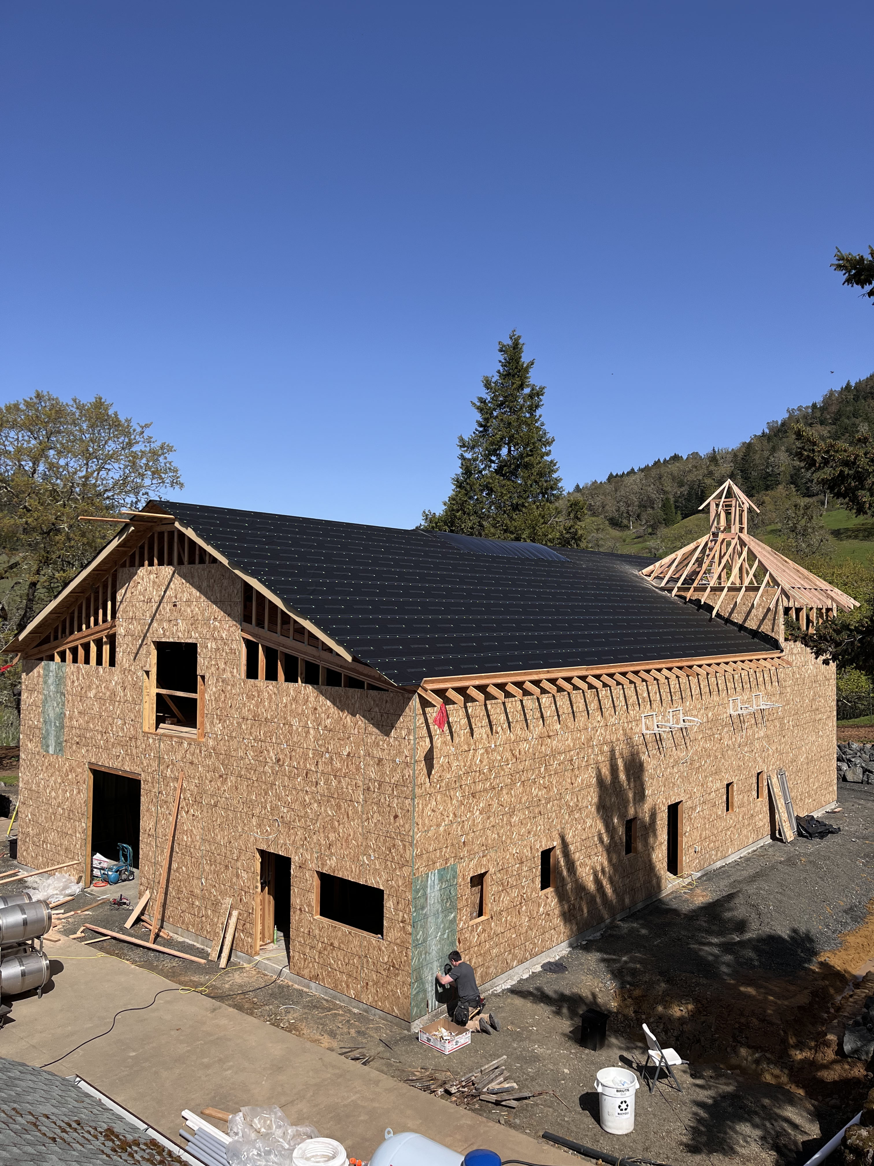 Reustle Vineyards Forester Building Under Construction